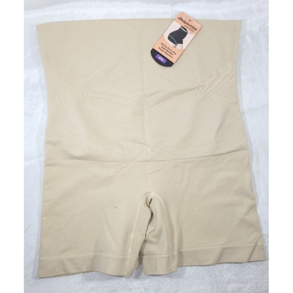 Shapermint High Waisted Shaper Boyshorts #18437 - Beige - Size 2XL (18/20)